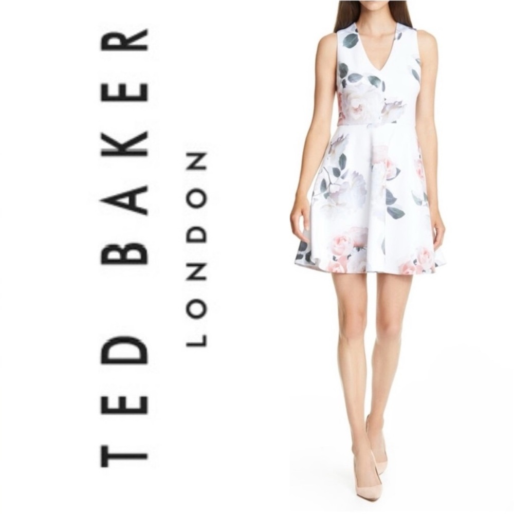 Ted Baker 🌸 skater dress Size 1  Small 🌸